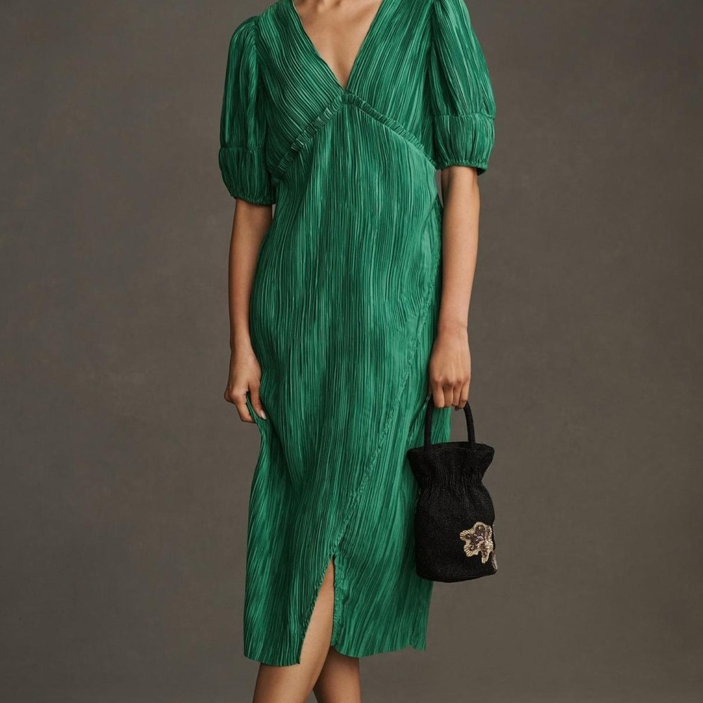 never worn green Anthro gown, perfect for a wedding or the holidays!